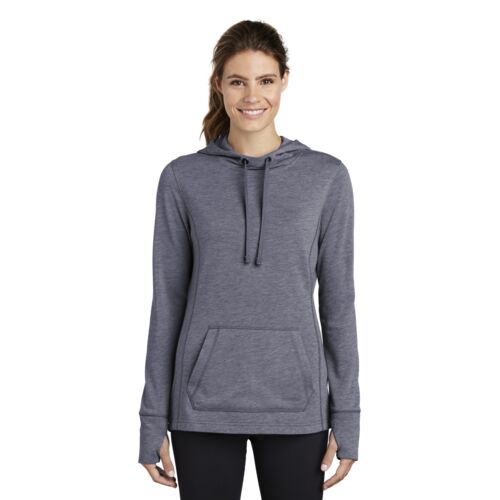 ® Ladies PosiCharge ® Tri Blend Wicking Fleece Hooded Pullover Thumbnail
